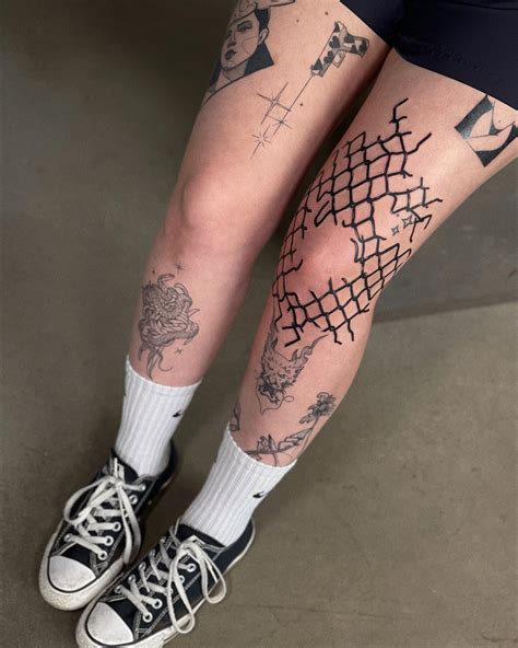 knee tattoos female